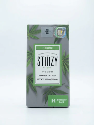 STIIIZY - Birthday Cake -Hybrid- 75.86% THC | 1g Premium THC Pods (Vape Cartridge) | 83.57% THC | Stiiizy   -MM1 MIDDLE