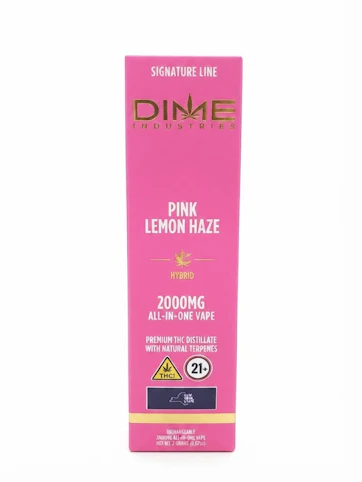 Dime Industries - Pink Lemon Haze- Indica - 77.19% THC | 2g AIO (Vape Pen) | Dime-TTT9 Middle 2