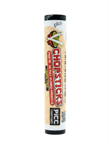 CHOPSTICKS - Lemon Tree -Sativa-18.60%THC | 0.50 x 2pk (1g Pre-Rolls) | Chop Sticks by Picc  -O9 front