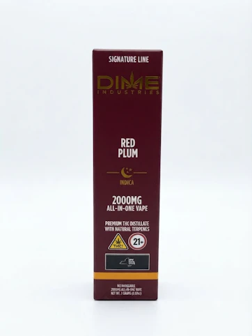 Dime Industries - Red Plum- Indica - 83.22% THC | 2g AIO (Vape Pen) | Dime-XXX9 Middle 1