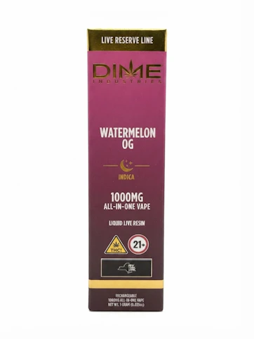 Dime Industries - Watermelon OG- Indica - 82.70% THC | 1g AIO (Vape Pen) | Dime-XXX9 Middle 2