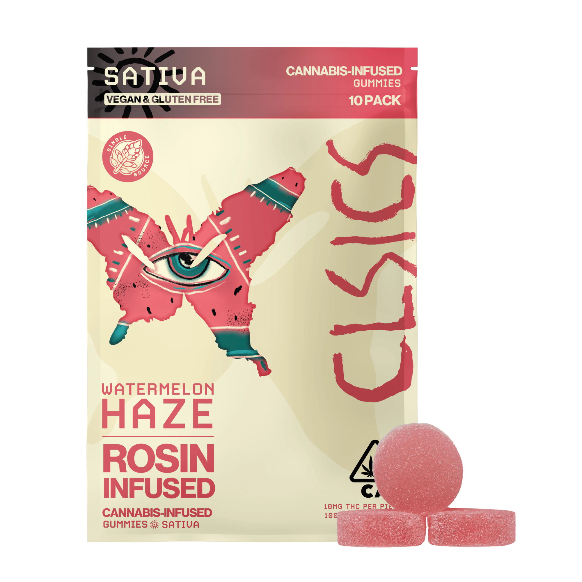CLSICS - CLSICS | Watermelon Haze | Gummies | [100mg] 10pk | Sativa Main Image