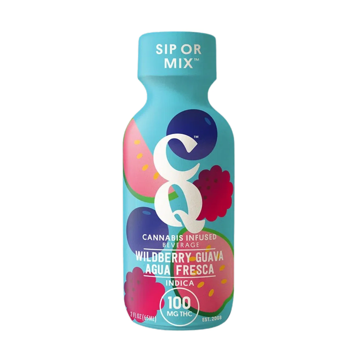 CQ Drinks - Wildberry Guava (I) | 2.2oz 100mg THC Shot | CQ Drinks Main Image