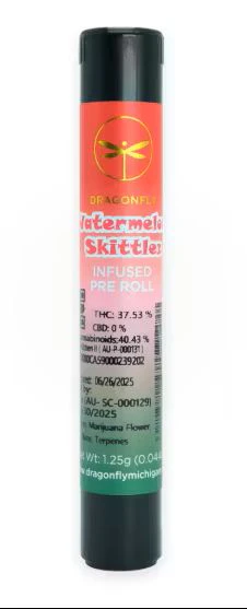 Dragonfly - Watermelon Skittlez | Infused Pre-roll | 1.25g | Dragonfly Main Image