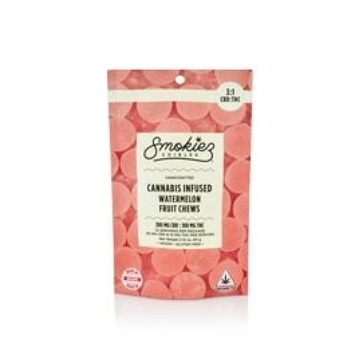 Watermelon 3:1 Fruit Chews | 300mg CBD : 100mg THC