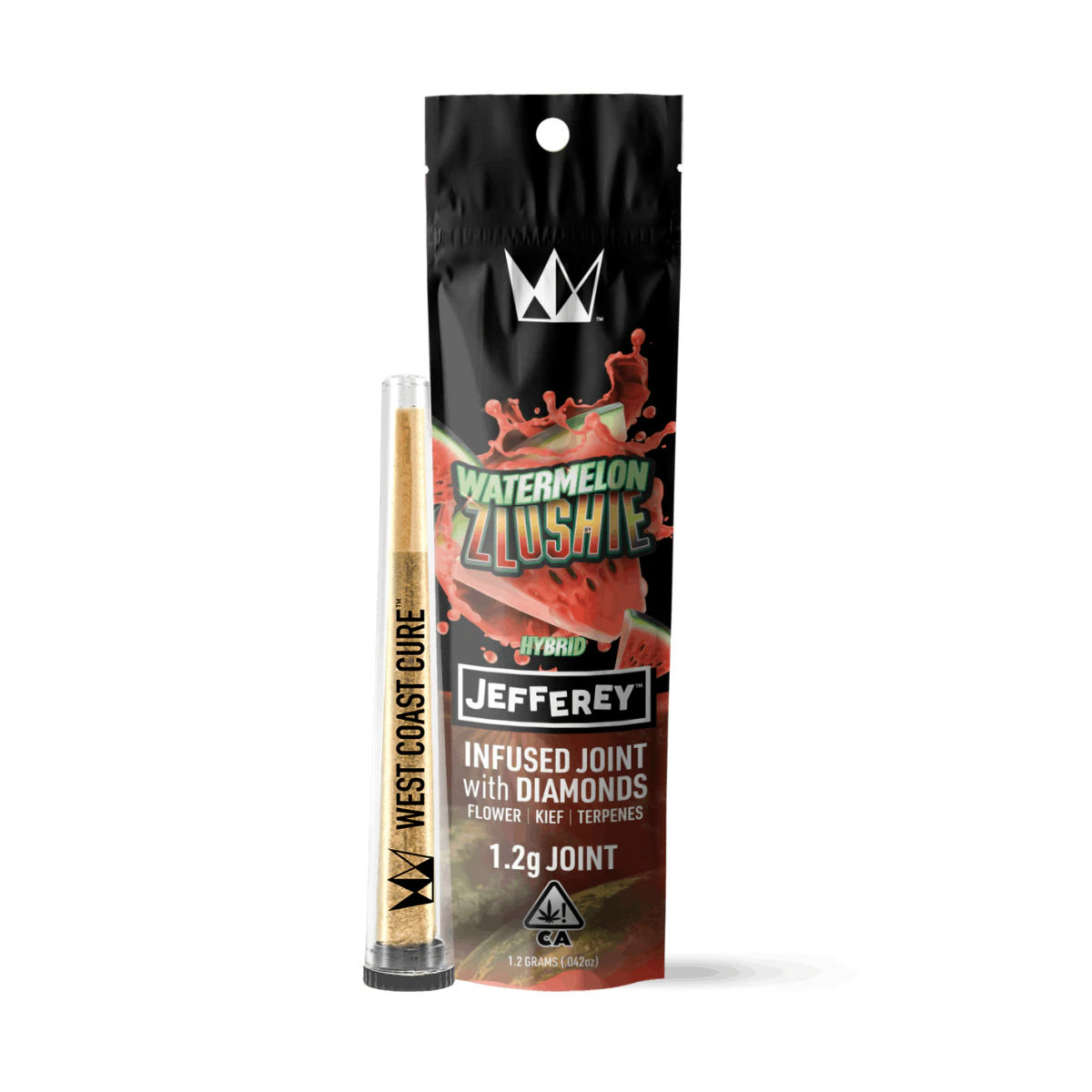 West Coast Cure - Watermelon Zlushie (I) | 1.2g Jefferey Diamond Infused Joint | West Coast Cure Main Image