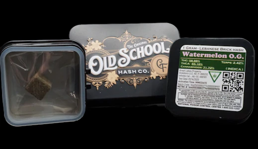 OLD SCHOOL HASH CO. - Old School Hash: Watermelon O.G. Brick Hash (1g)