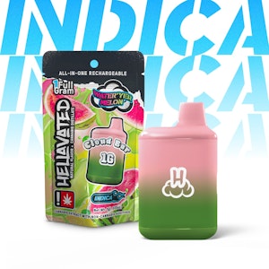 HELLAVATED - Water Yer Melon, Distillate, Disposable, 1g