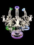 8" Hourglass Tubed Perc Waterpipe