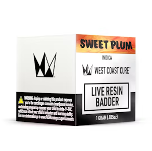 WEST COAST CURE - WCC Sweet Plum Live Resin Badder (H) 1g