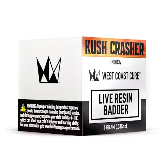 West Coast Cure - WCC Kush Crasher Live Resin Badder 1g Main Image
