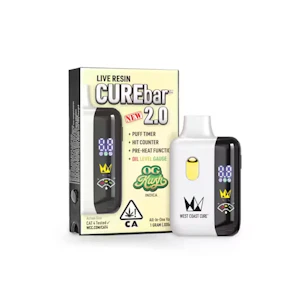 WEST COAST CURE - WCC OG Kush Live Resin CureBar 2.0 Ready To Use Vape (I) 1g
