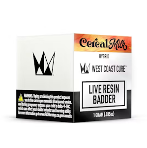 WEST COAST CURE - WCC Cereal Milk Live Resin Badder (H) 1g