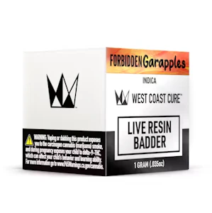 WEST COAST CURE - WCC Forbidden Garapples Live Resin Badder (I) 1g
