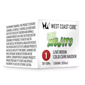 WCC Sour Mojito Live Rosin Cold Cure Badder Tier 1 1g