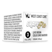 WCC Grape Pie Live Rosin Cold Cure Badder Tier 3 1g