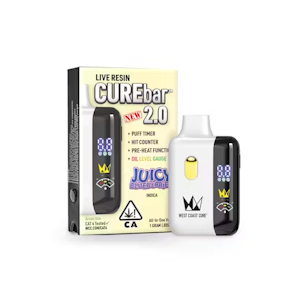 WEST COAST CURE - WCC Juicy Blueberries Live Resin CureBar 2.0 Ready To Use Vape (I) 1g