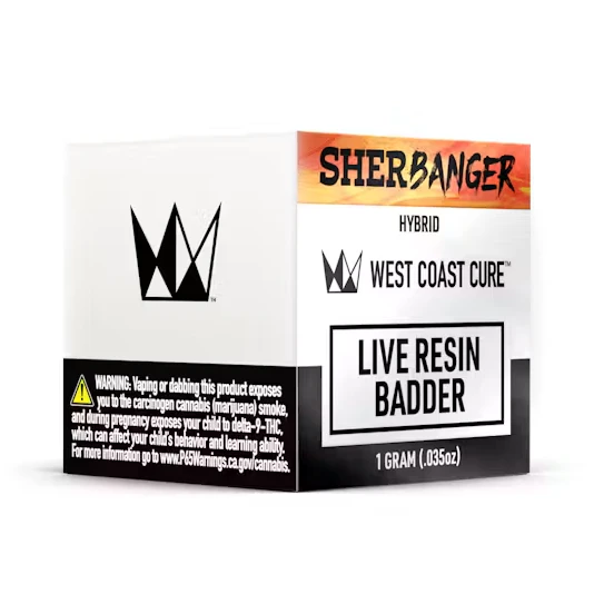 West Coast Cure - WCC Sherbanger Live Resin Badder (H) 1g Main Image