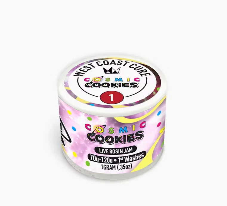 West Coast Cure - West Coast Cure - 1g Tier1 Live Rosin Jam - Cosmic Cookies Main Image