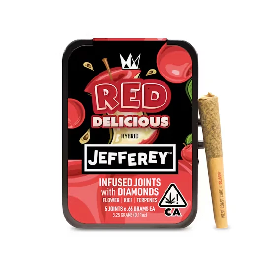 West Coast Cure - WCC Jefferey Red Delicious infused preroll pack 3.25g Main Image