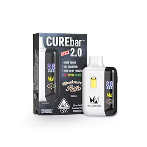 WEST COAST CURE - WCC Blueberry Kush CureBar 2.0 Ready To Use Vape (I) 1g
