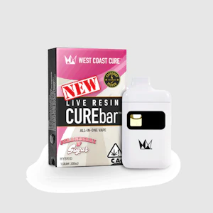 WEST COAST CURE - WCC Strawberry N' Sugar Live Resin CureBar Ready To Use Vape (H) 1g