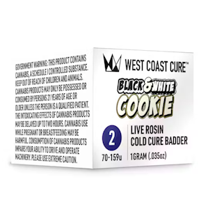 WEST COAST CURE - WCC Gas Basket Live Rosin Cold Cure Badder Tier 2 1g