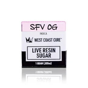 WEST COAST CURE - Concentrate - SFV OG - Live Resin Sugar - 1G