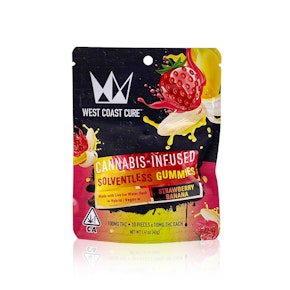 WEST COAST CURE - Edible - Strawberry Banana - Live Ice Water Hash - Gummies - 100MG