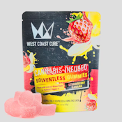 West Coast Cure 100mg Strawberry Banana Hash Gummies