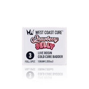 WEST COAST CURE - WEST COAST CURE - Concentrate - Strawberry Jelly - Live Rosin Cold Cure Badder - 1G