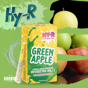 GOLDKINE - Goldkine HY-R Green Apple Liquid Diamond Infused Preroll Pack (5x.6g)