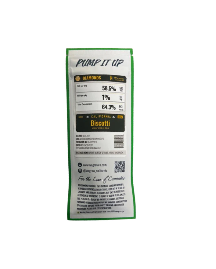 We Grow - We Grow - Biscotti - Liquid Diamonds - AIO Vape - 1G  Main Image