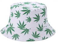 White bucket hat