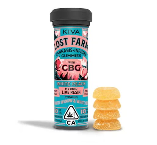 Kiva: Lost Farm - KIVA: Lost Farms White Peach "White Widow White CBG" 1:1 Main Image