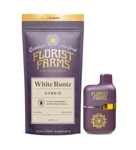 FLORIST FARMS - White Runtz | Live Resin AIO | 1g | Florist Farms