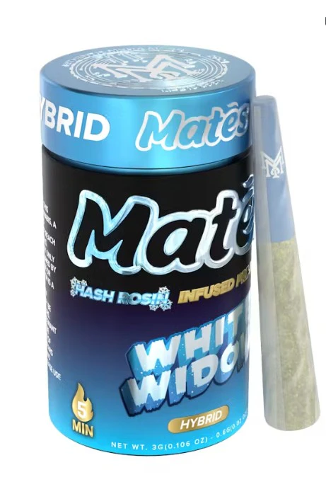 Muha Meds - Muha Meds - White Widow - 3g Mates Hash Rosin Infused Pre Rolls - 5pk Main Image
