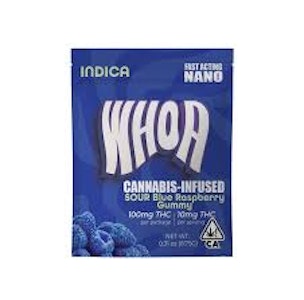 WHOA - WHOA | SOUR BLUE RASPBERRY | EDIBLE | 100MG