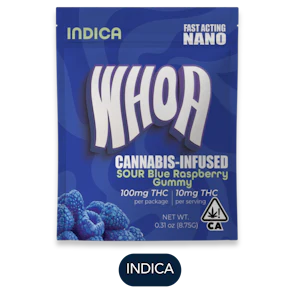 Whoa - Whoa - Sour Blue Raspberry - Gummies - 100mg - 10pk