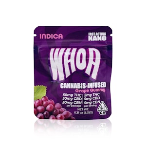 WHOA - WHOA - Edible - Grape - THC:CBD:CBN - 1:1:1 - Gummy - 50MG