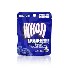 WHOA - Edible - Sour blue Raspberry - 100MG