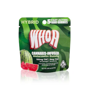 WHOA - Edible - Watermelon - 5 Pack - Gummies - 100MG