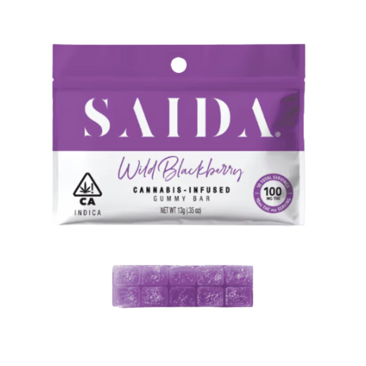Saida - Wild Blackberry (I) | 100mg Gummy Bar | Saida Main Image