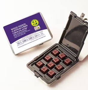 Jersey Canna - Edibles | Inclusion Gourmet | Wind Down | Cannacubes | Belgian Dark Chocolate | 50mg