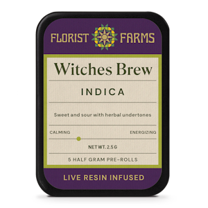 FLORIST FARMS - Florist Farms - Witches Brew - Live Resin Infused - 41% THC - 0.5g x 5pk - Pre Roll