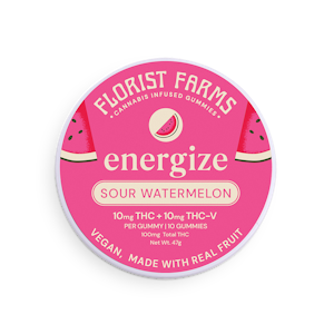 Florist Farms - Florist Farms - Sour Watermelon - Energize - 100mg - Edible
