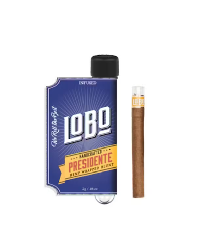 LOBO - Triangle Mints - Presidente Infused Glass-tip Blunt Pre-roll - 2g