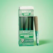 Breeze - Canna Bangers Watermelon Wave Live Resin Pre-Roll .7g 5pk