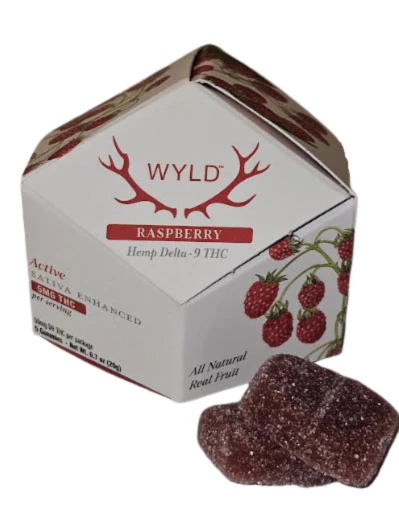 WYLD - Wyld | Active | Raspberry | 5mg THC Gummies Main Image