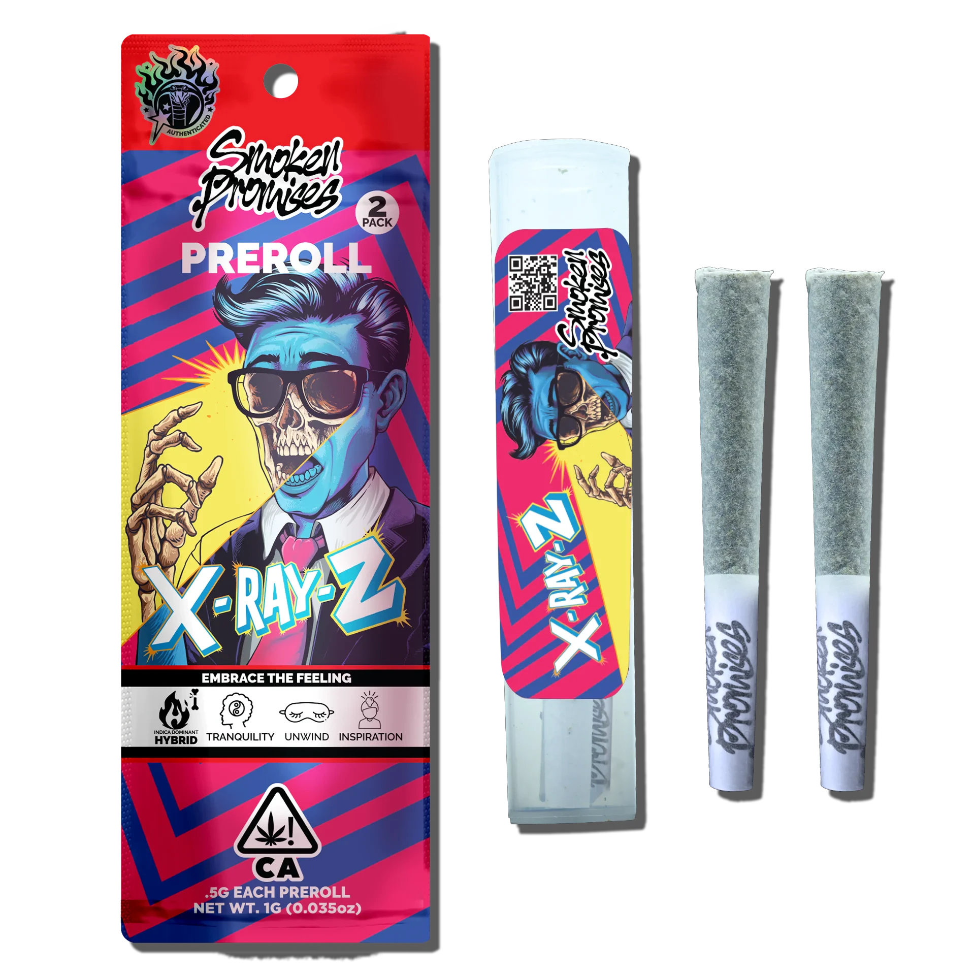 Smoken Promises - [Smoken Promises] Pre Roll 2 Pack - 1g - X-Ray-Z (I/H) Main Image